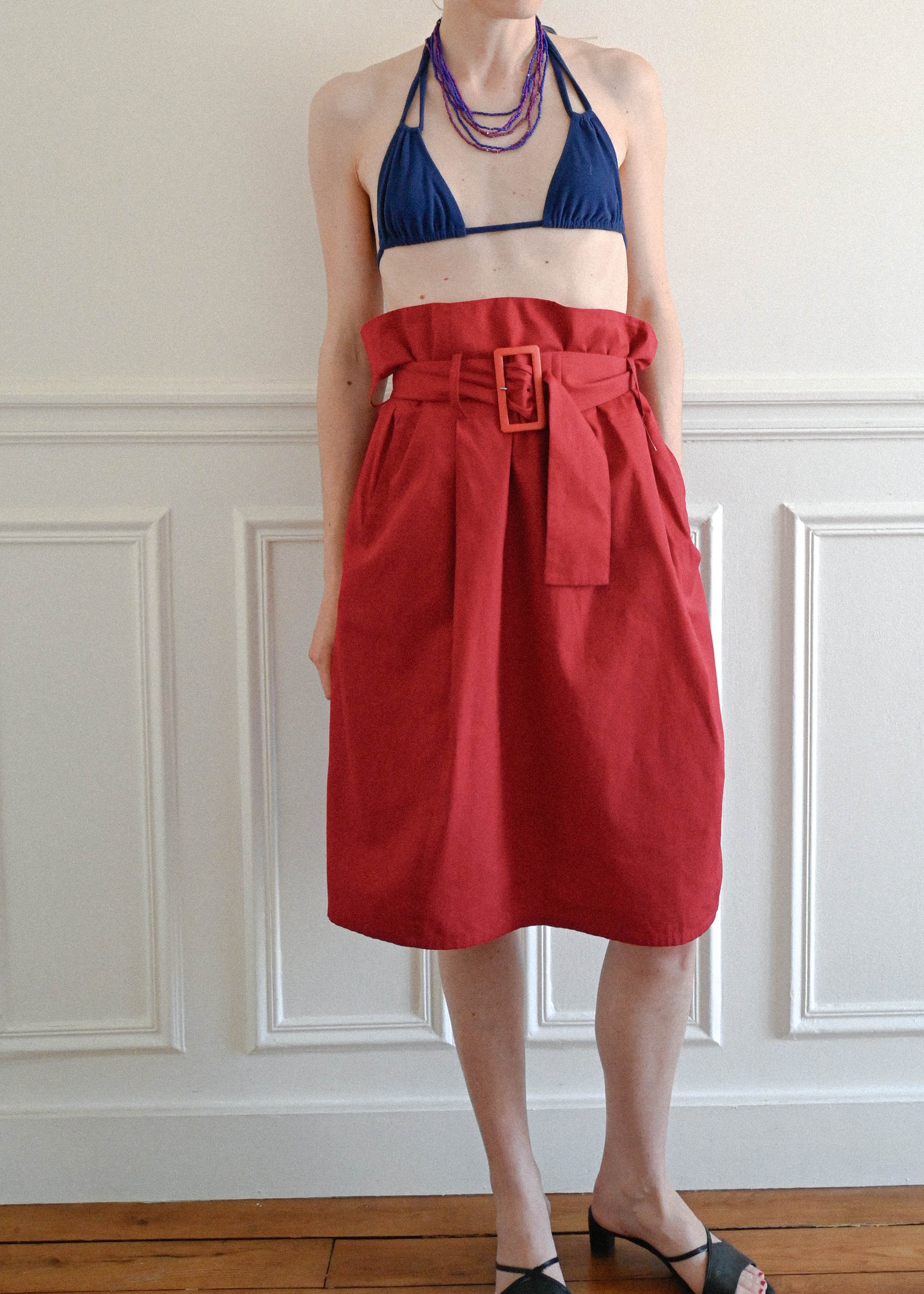BELTED SKIRT