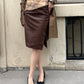 RALPH LAUREN LEATHER SKIRT