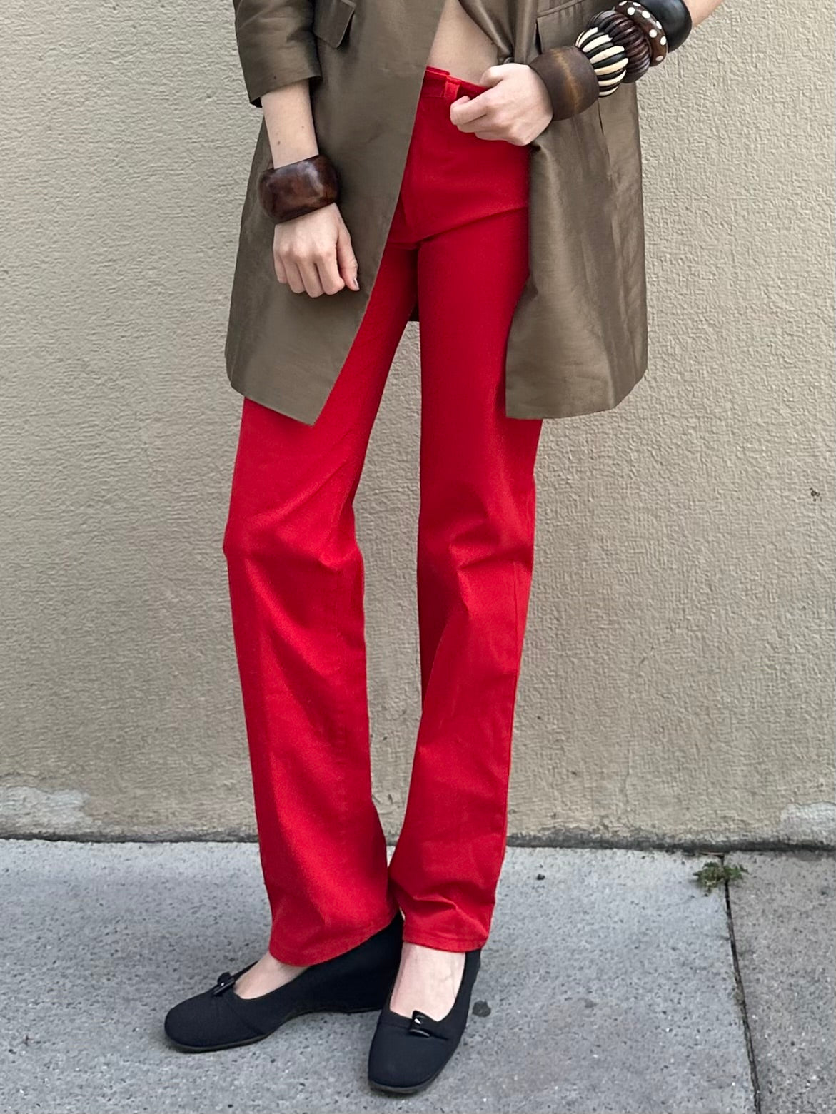 VERSACE RED PANTS