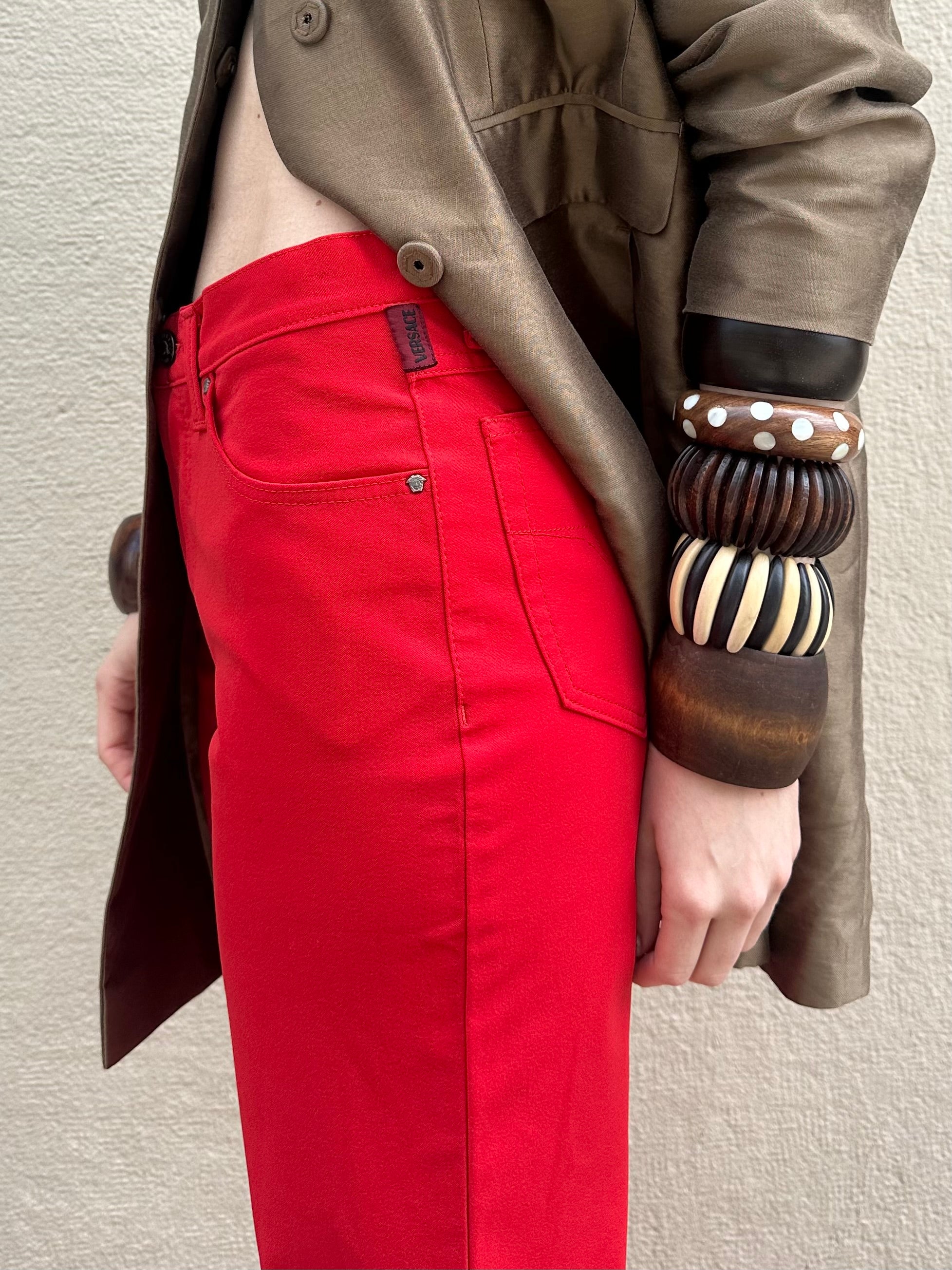 VERSACE RED PANTS