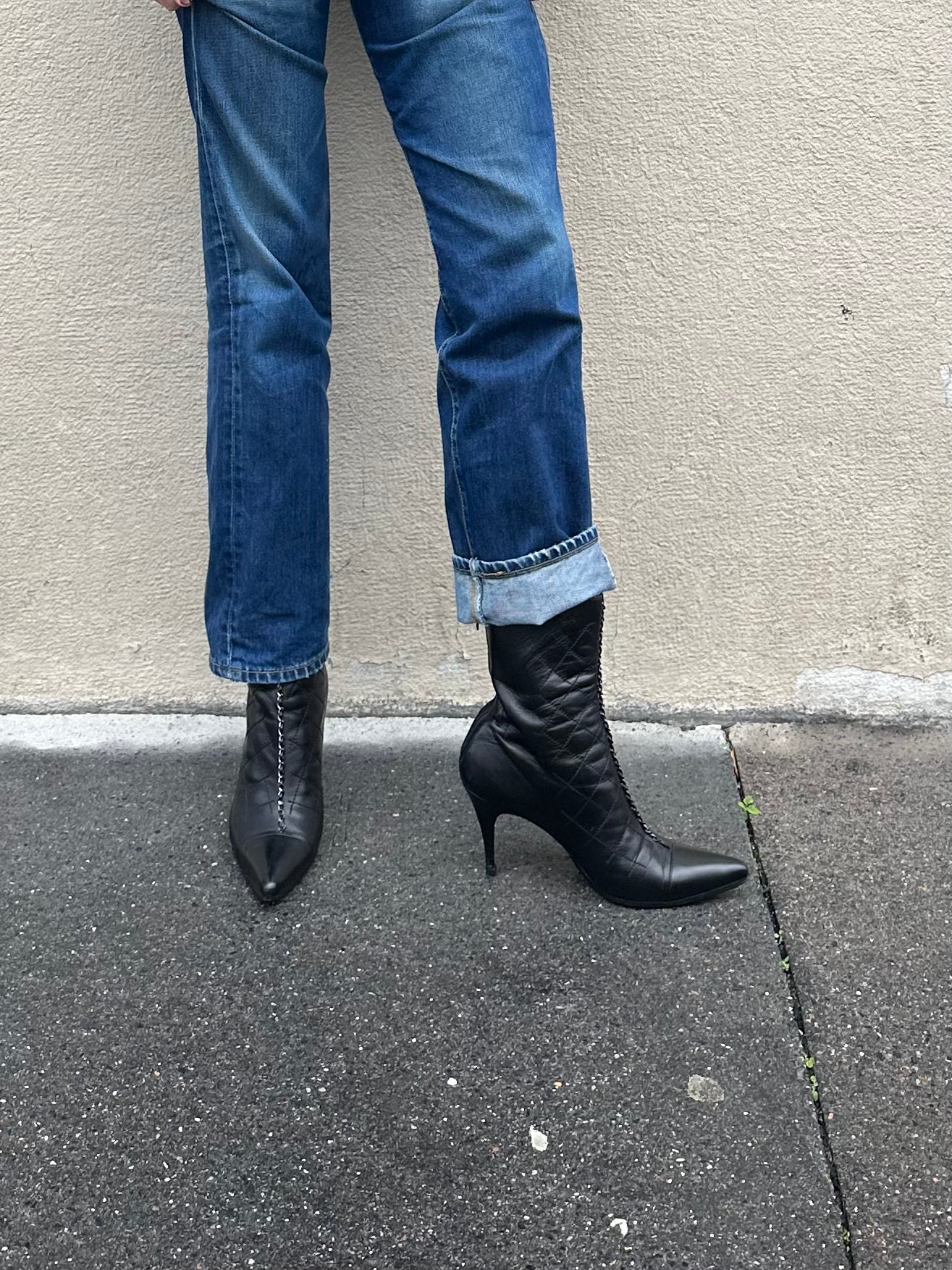CHANEL LEATHER BOOTS