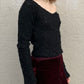 ANNA MOLINARI WOOL CROCHET SWEATER