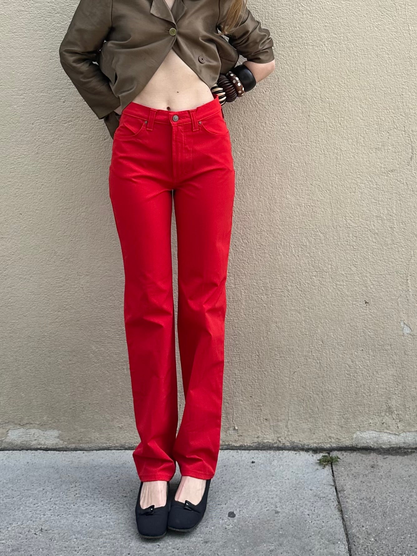 VERSACE RED PANTS