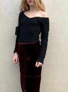 ANNA MOLINARI WOOL CROCHET SWEATER