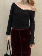 ANNA MOLINARI WOOL CROCHET SWEATER