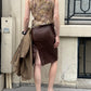 RALPH LAUREN LEATHER SKIRT