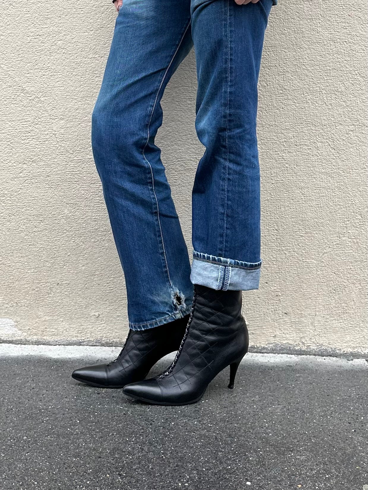 CHANEL LEATHER BOOTS