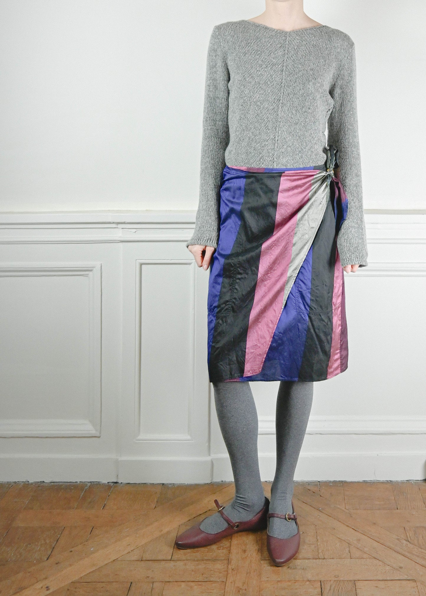 Silk wrap skirt