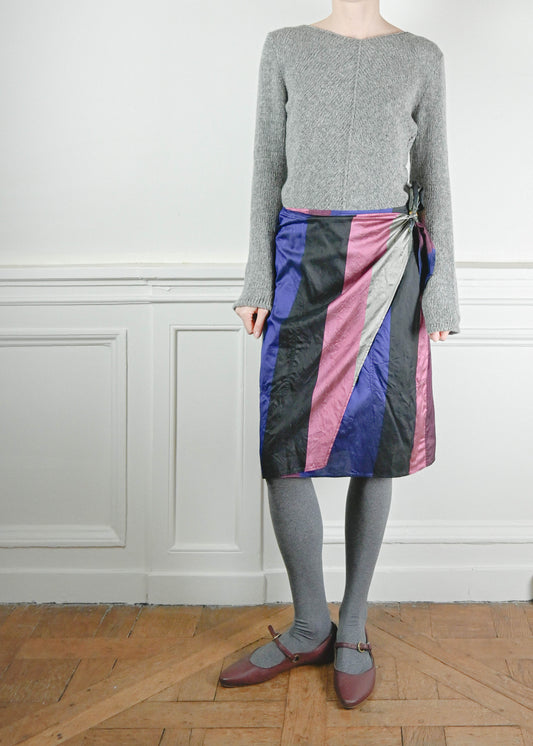 Silk wrap skirt