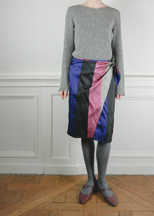 Silk wrap skirt