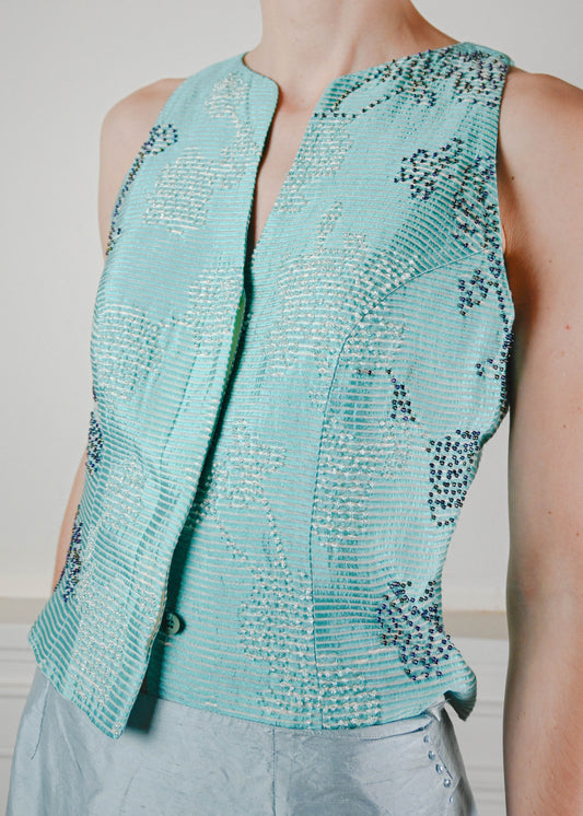 Beaded vest top
