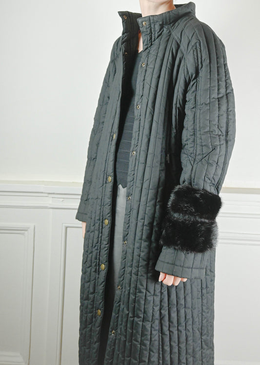 Vintage Black Fur cuffs