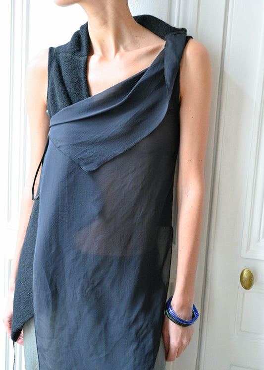 Bimaterial sweater, vintage, TURN Paris (detail)