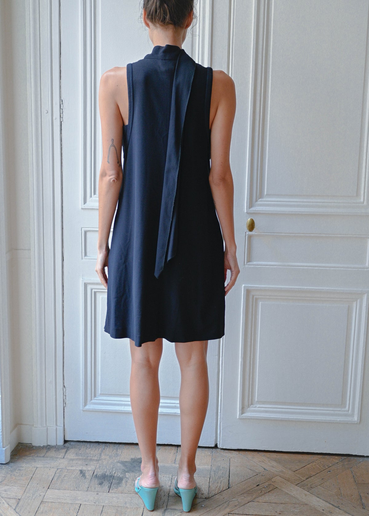 Sonia Rykiel navy dress, vintage, TURN Paris (back view)