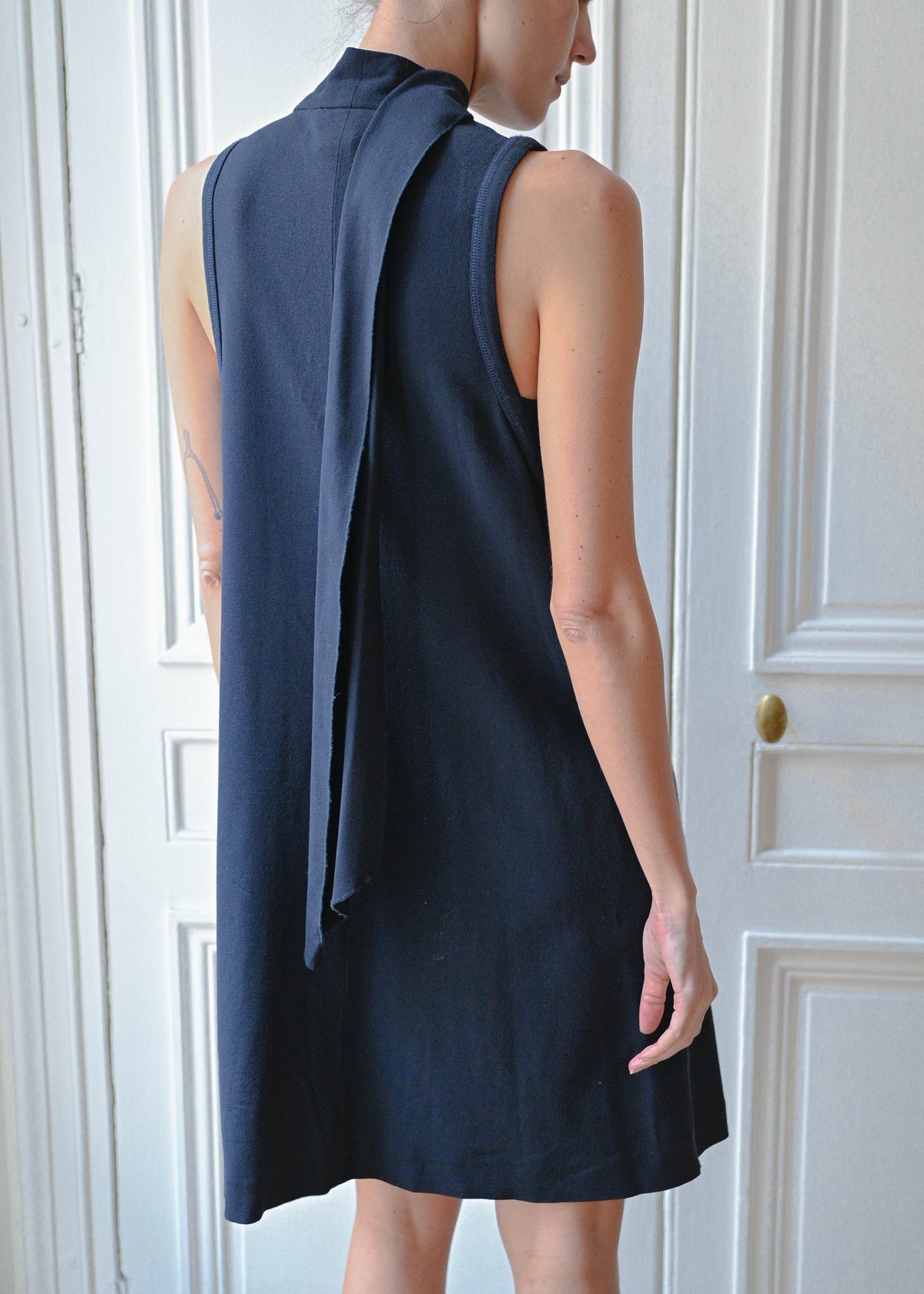 Sonia Rykiel navy dress, vintage, TURN Paris (back view)