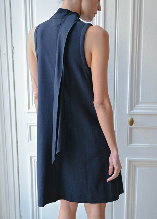 Sonia Rykiel navy dress, vintage, TURN Paris (back view)