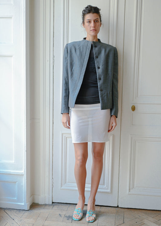 Metallic silk blazer, vintage, TURN Paris (detail)