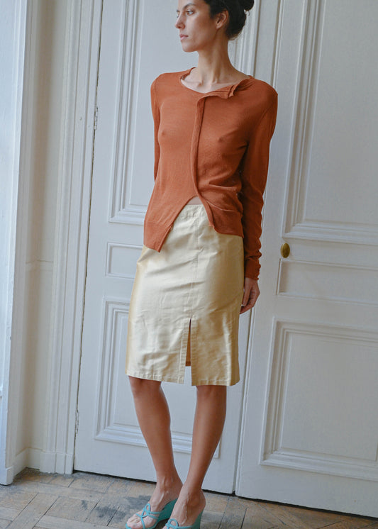 Sheer orange knit, vintage, TURN Paris (detail)