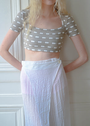 Geometric knit top