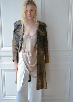 Leather coat