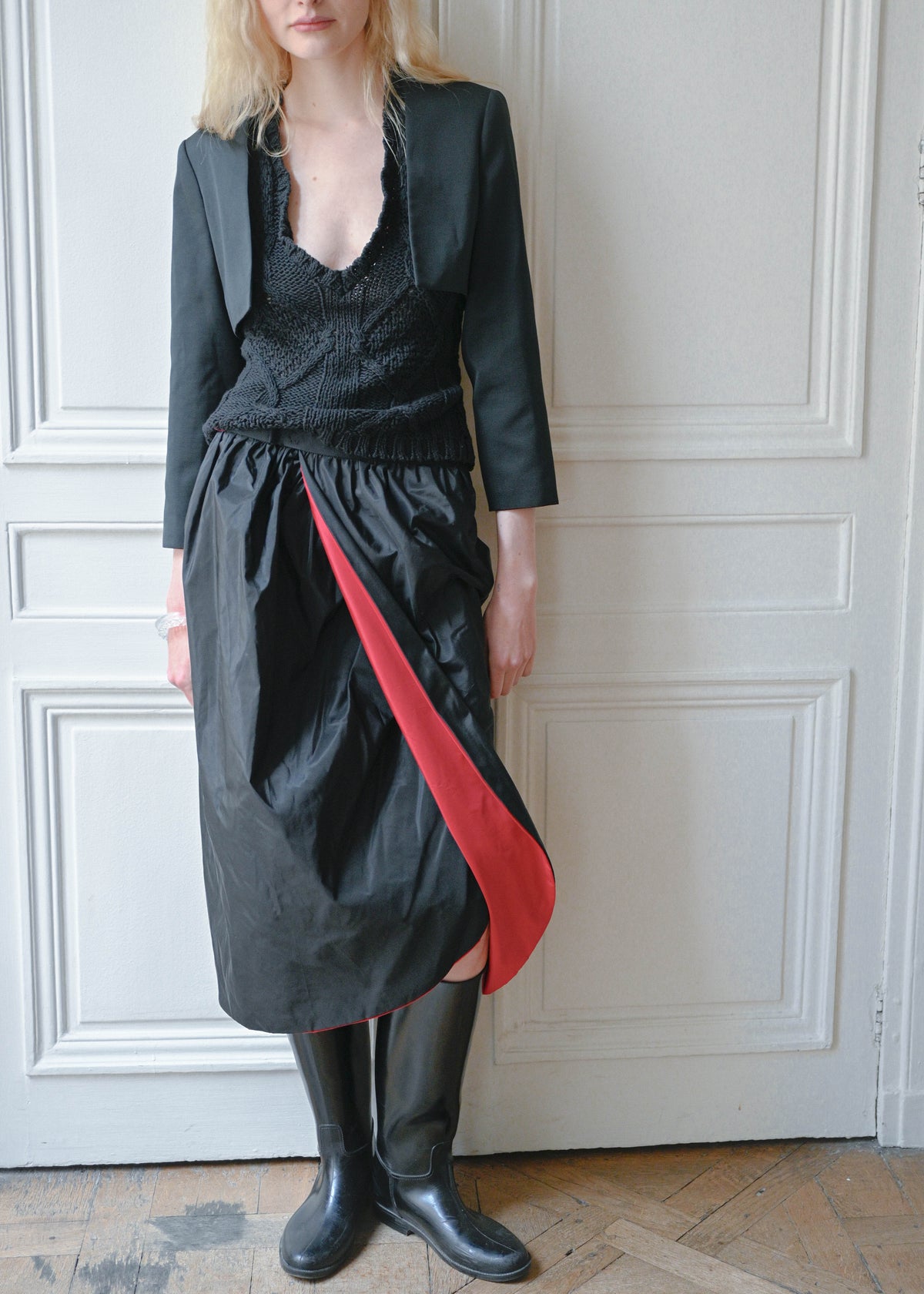 Vintage silk bolero jacket by Paule Ka, detail, TURN Paris