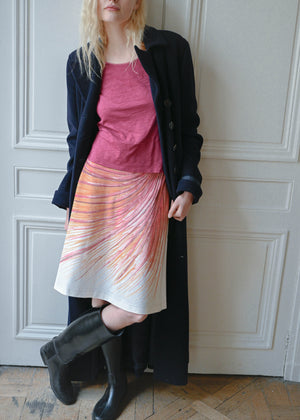 Printed cotton skirt