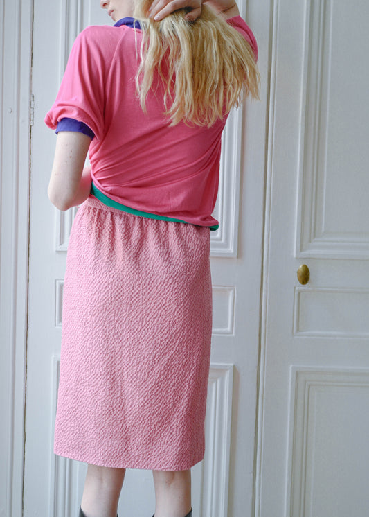 Vintage Givenchy waffle skirt, back view, TURN Paris