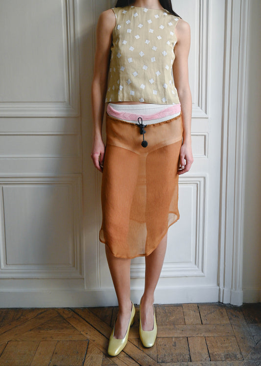 TURN CREPE SKIRT