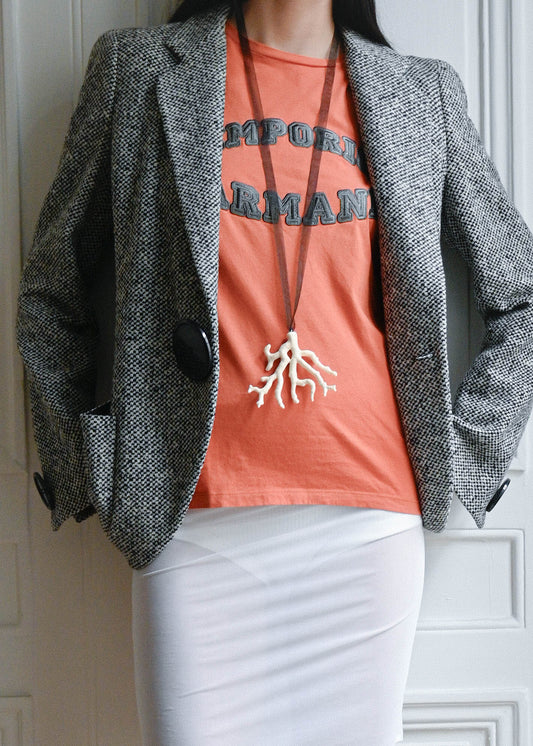 Cream coral necklace