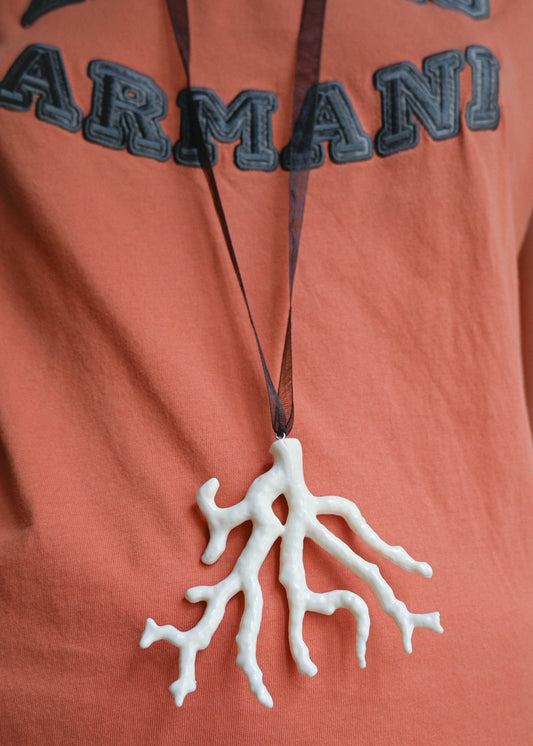 Cream coral necklace
