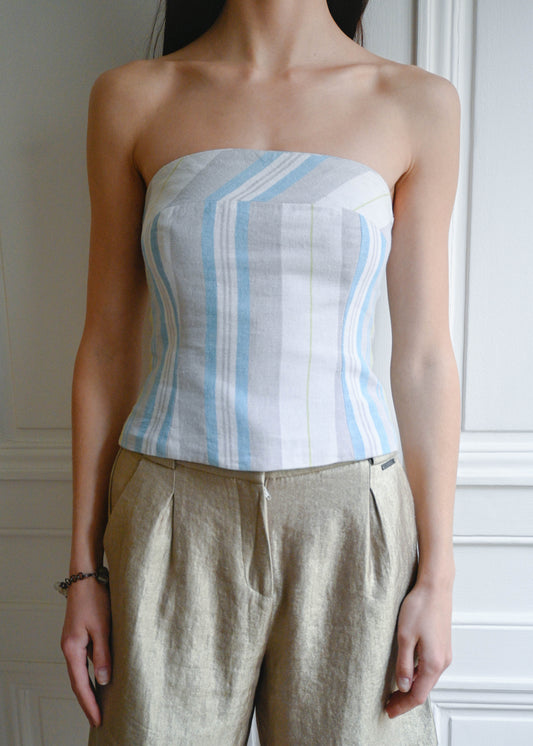 LINEN BUSTIER