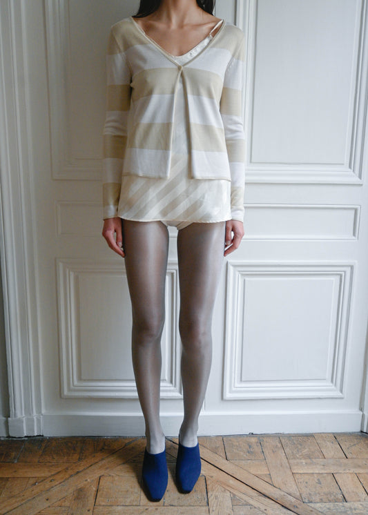 CERRUTI STRIPED CARDIGAN