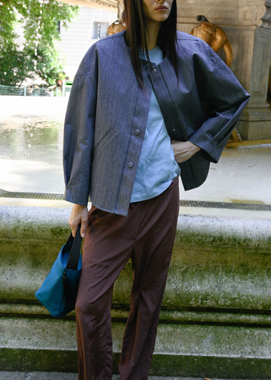 TURN DENIM BOMBER