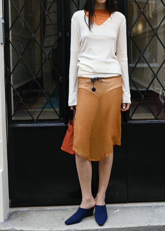 TURN CREPE SKIRT