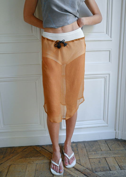 TURN CREPE SKIRT