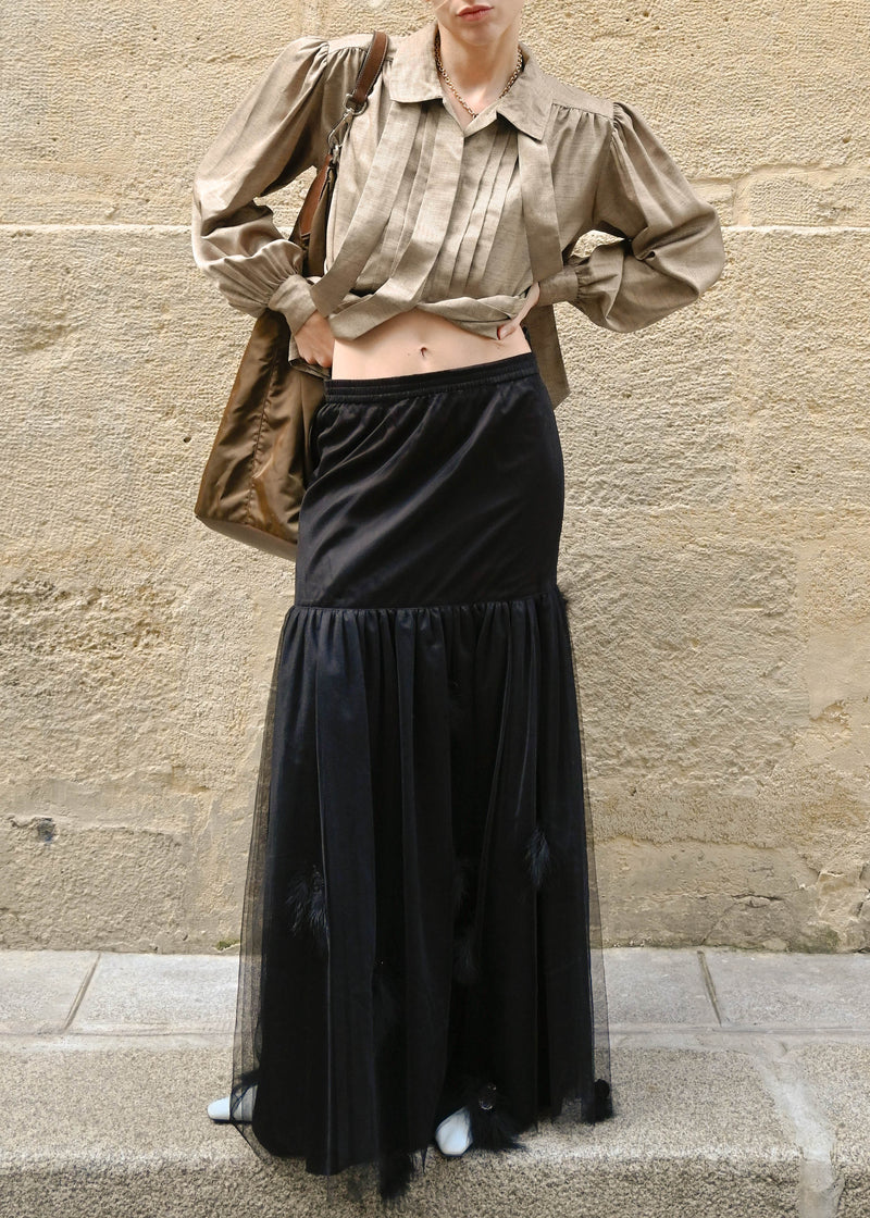 FEATHER SKIRT DRESS