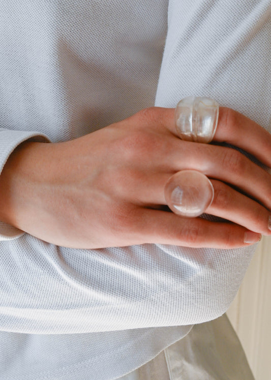 DOUBLE GLASS RING