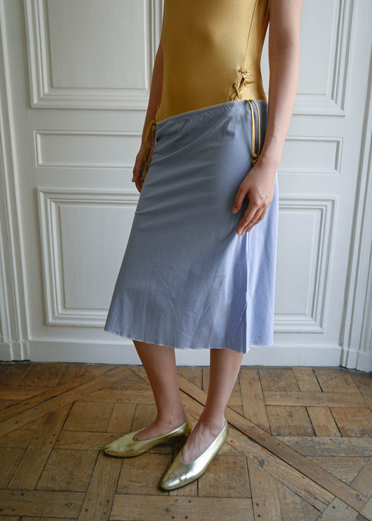 BLUE FLOWER SKIRT