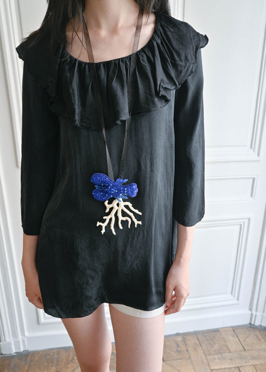 RUFFLE COLLAR DRESS