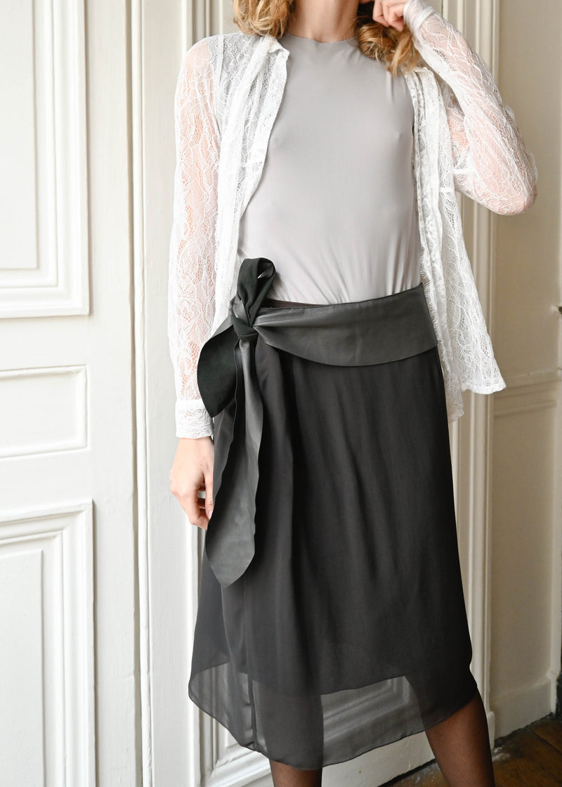 BELTED SKIRT