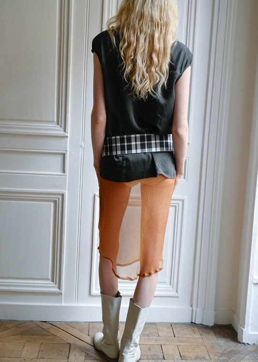 BLACK CHECKS BELT