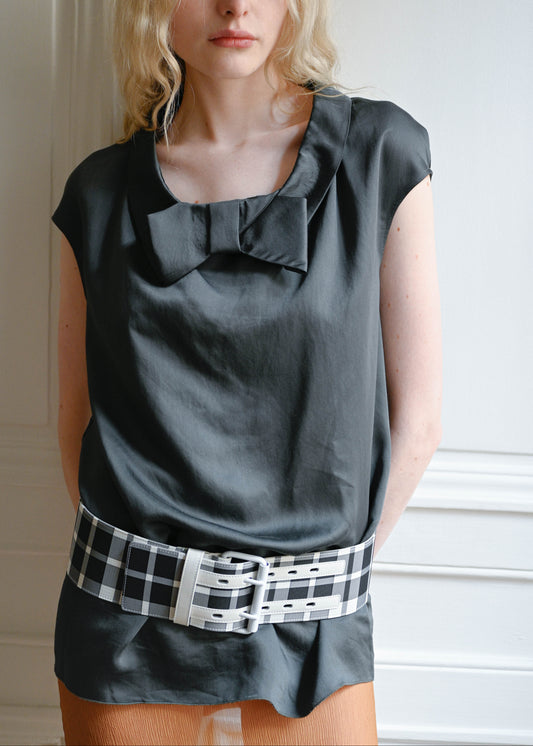 BLACK CHECKS BELT