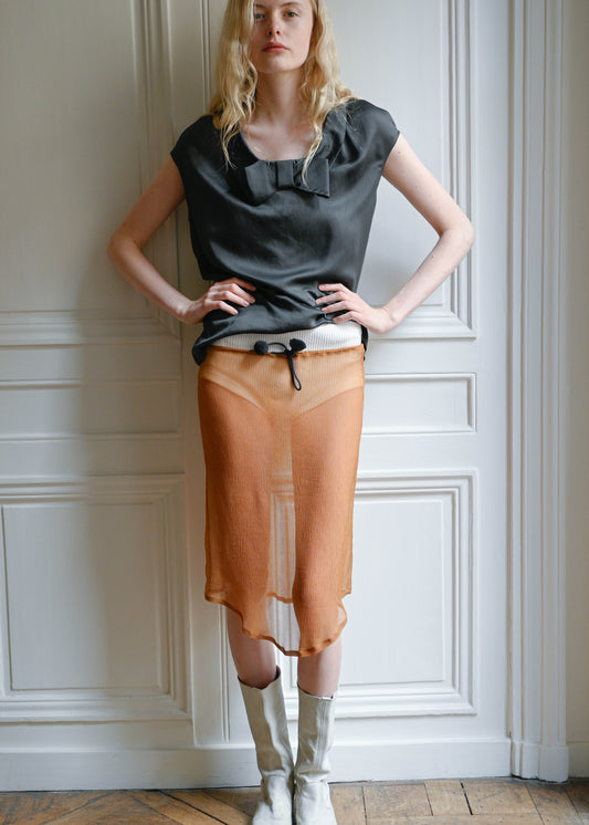 TURN CREPE SKIRT