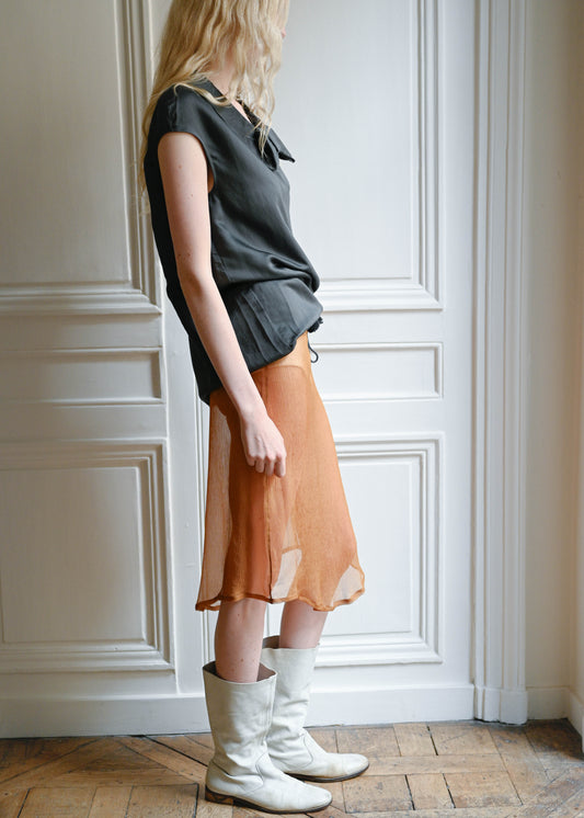 TURN CREPE SKIRT