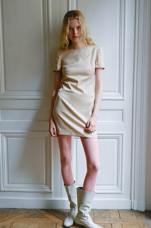 NUDE SHORT DRESS