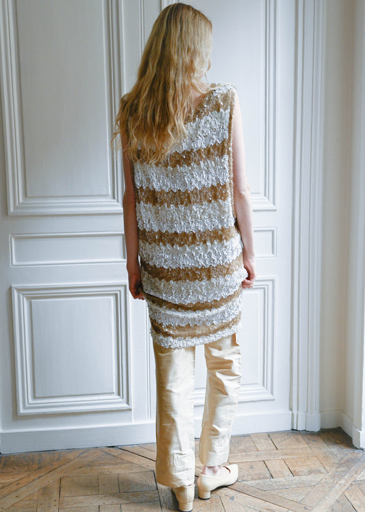 Sequin cutout dress