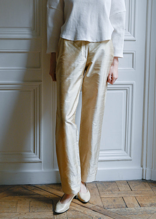 Golden long pants