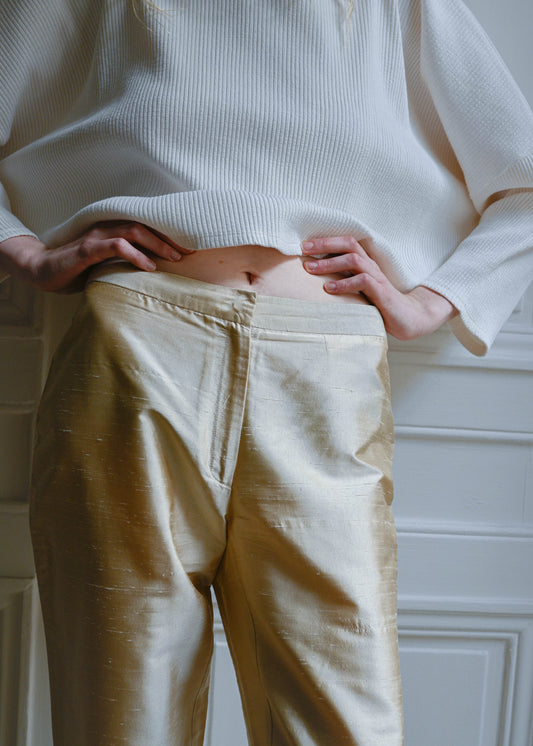 Golden long pants