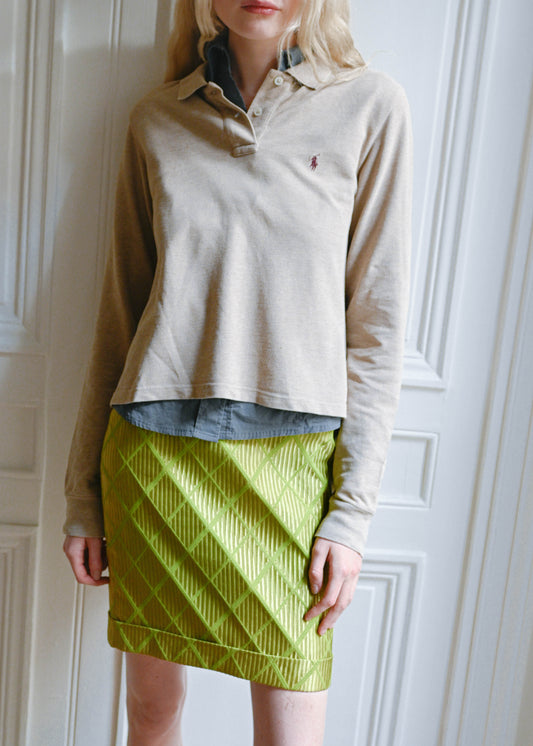 BEIGE POLO TOP