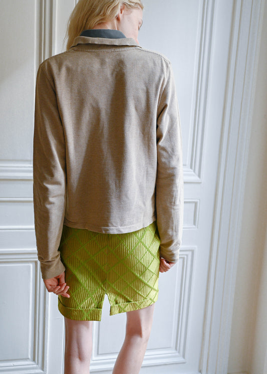 Beige polo top